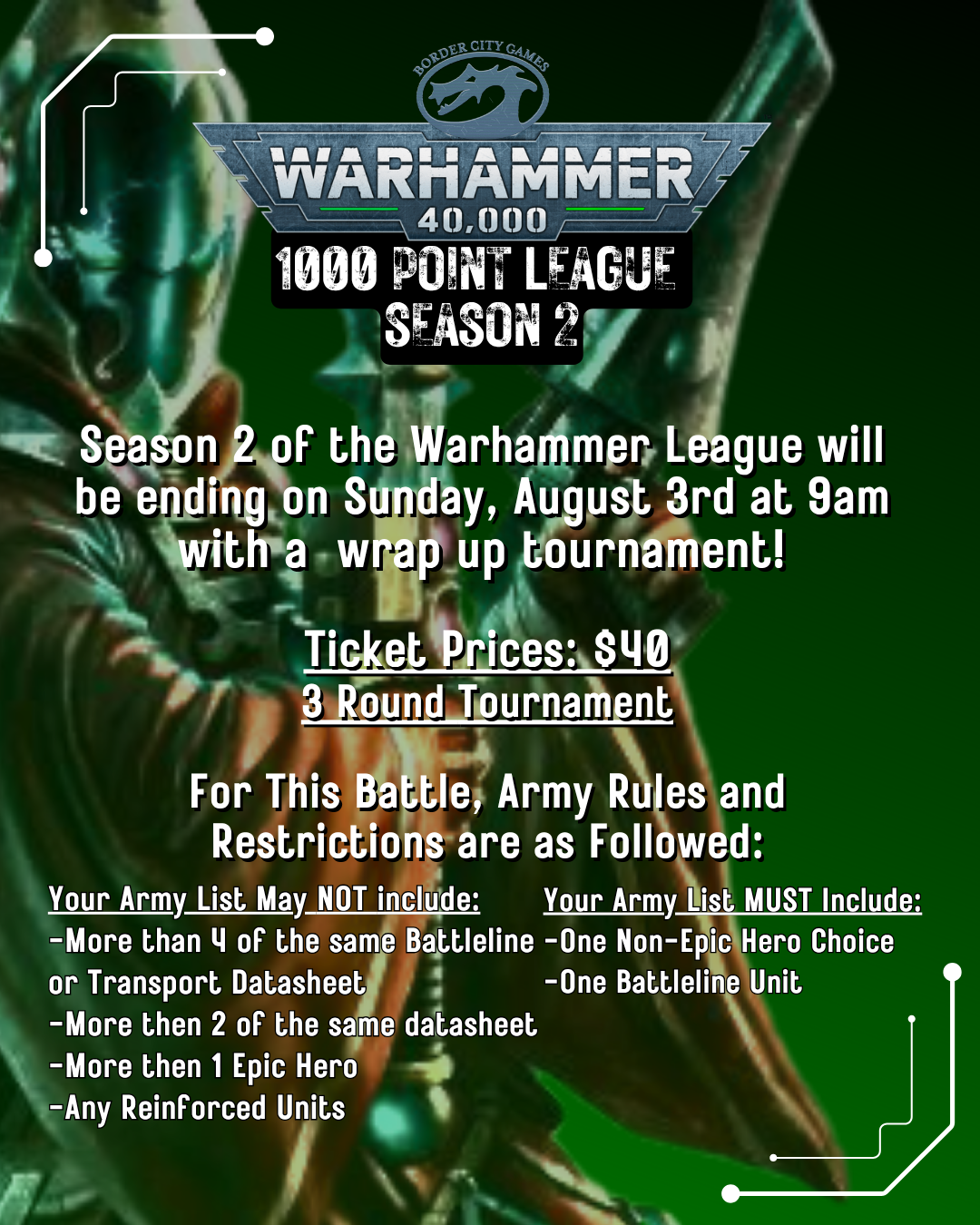 Warhammer Season 2 Wrap Up Tournament