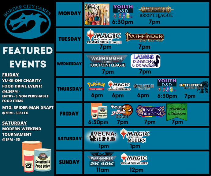 Event Calendar for the Week of October 6th- October 12th 25 Sep 29, 2025