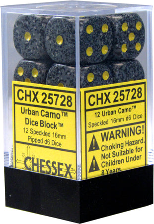 CHESSEX 16MM D6 DICE BLOCK (12 DICE) - SPECKLED