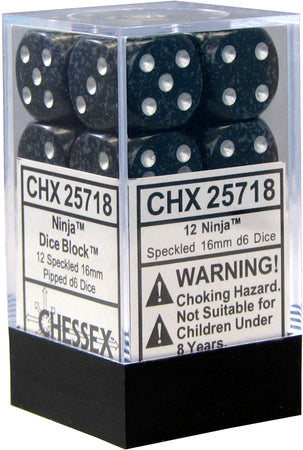 CHESSEX 16MM D6 DICE BLOCK (12 DICE) - SPECKLED