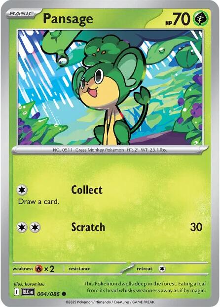 Pansage (004/086) [Scarlet & Violet: Black Bolt]