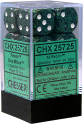 CHESSEX 16MM D6 DICE BLOCK (12 DICE) - SPECKLED