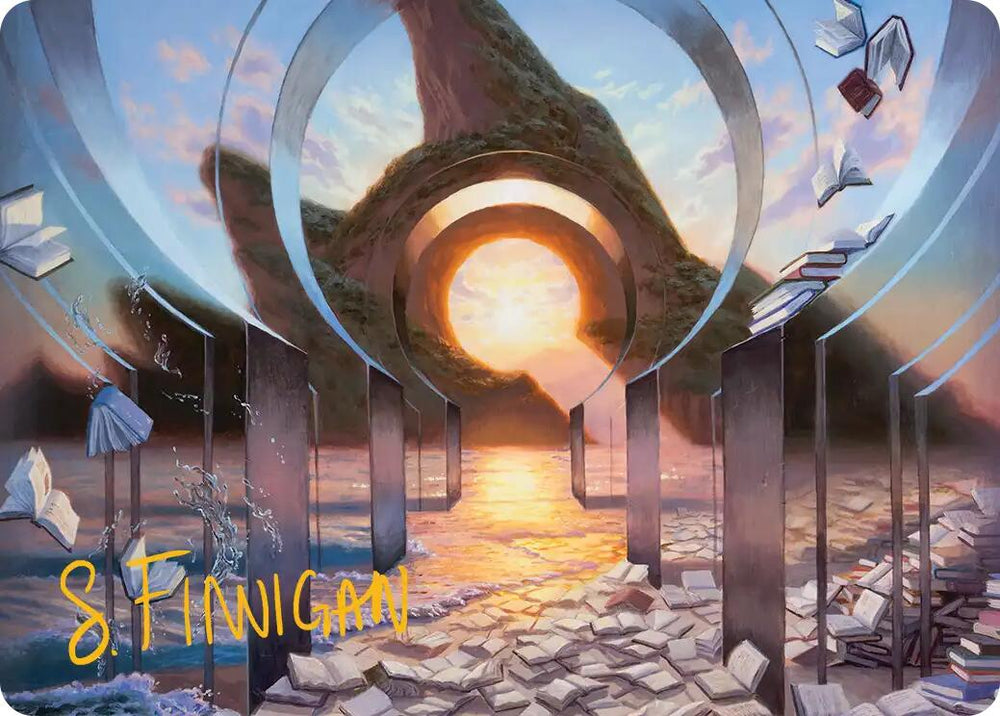 Deserted Beach Art Card (Gold-Stamped Signature) [Reality Fracture Art Series]