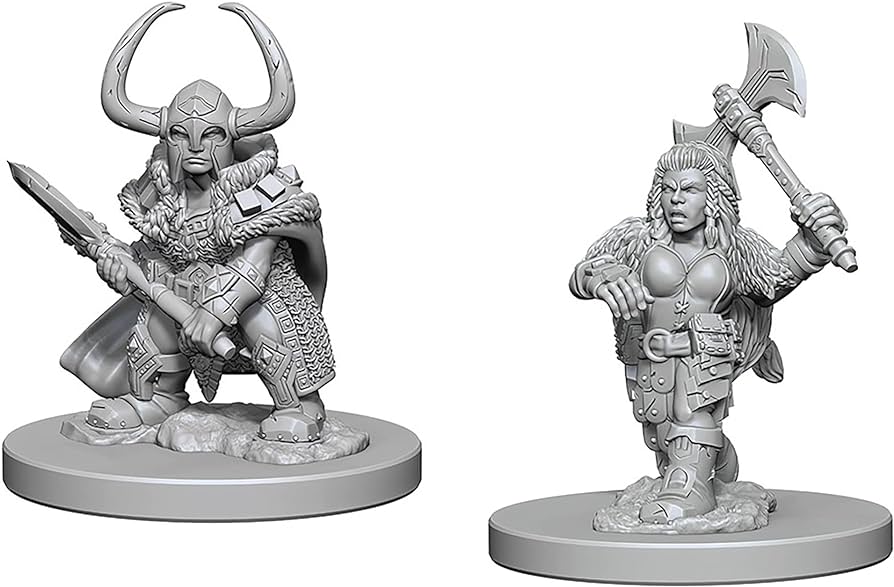 DND UNPAINTED MINIS WV4 DWARF FEMALE BARBARIAN