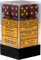 CHESSEX 16MM D6 DICE BLOCK (12 DICE) - SPECKLED
