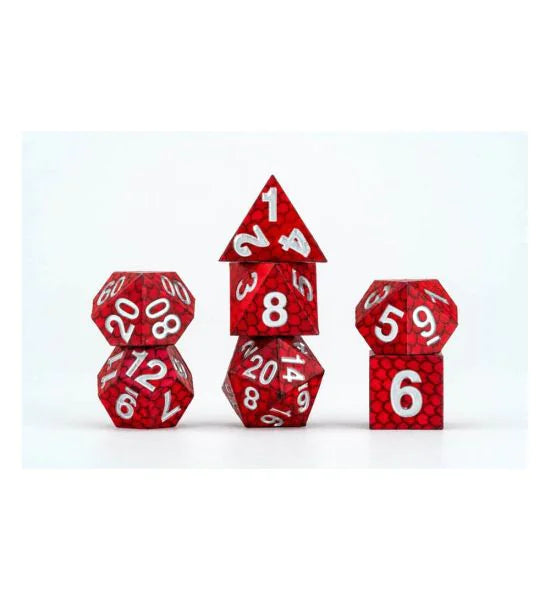 FanRoll 7-die RPG Set - Dragon Storm Silicone