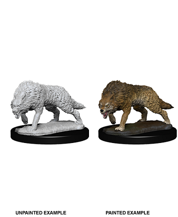 WIZKIDS UNPAINTED MINIS WV7 TIMBER WOLVES