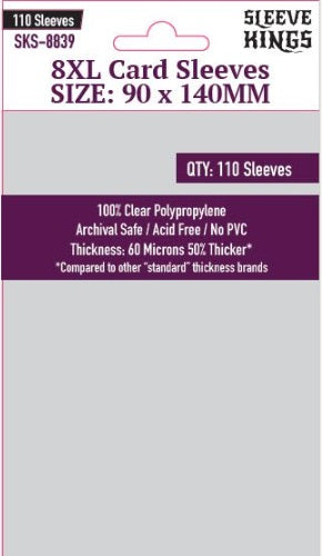 SK '8XL' SLEEVES 90MM x 140MM (110ct)