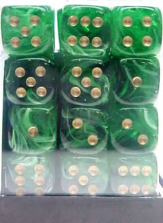 Chessex 12mm D6 Dice Block (36 Dice) *Vortex*
