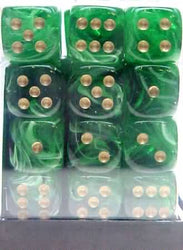 Chessex 12mm D6 Dice Block (36 Dice) *Vortex*