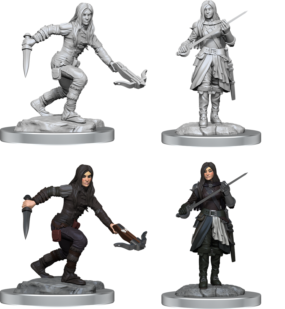 DND UNPAINTED MINIS WV17 HALF-ELF ROGUE FEMALE
