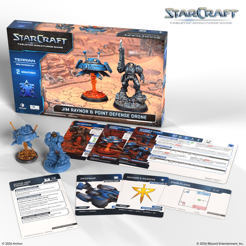 Starcraft: The Miniatures Game - Terran - Jim Raynor and Point Defense Drone