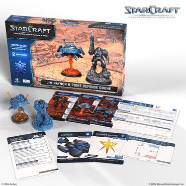 Starcraft: The Miniatures Game - Terran - Jim Raynor and Point Defense Drone