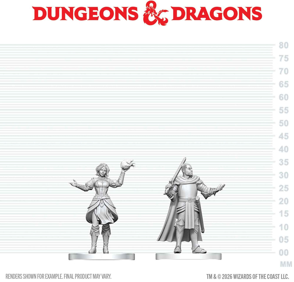 DND UNPAINTED MINIS WV29 KNIGHT & MAGE APPRENTICE