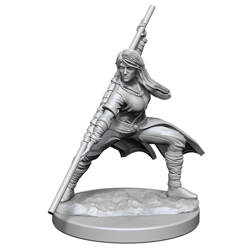 DND UNPAINTED MINIS WV14 HUMAN MONK FEMALE