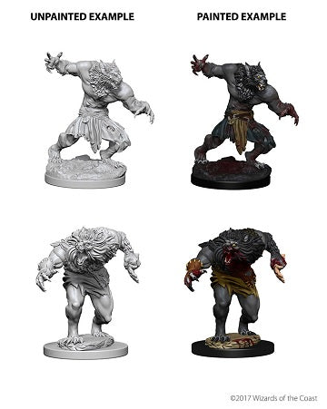 DND UNPAINTED MINIS WV4 WEREWOLVES