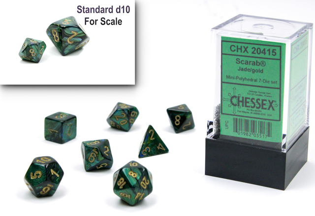 CHESSEX 7-DIE SET *Scarab* MINI