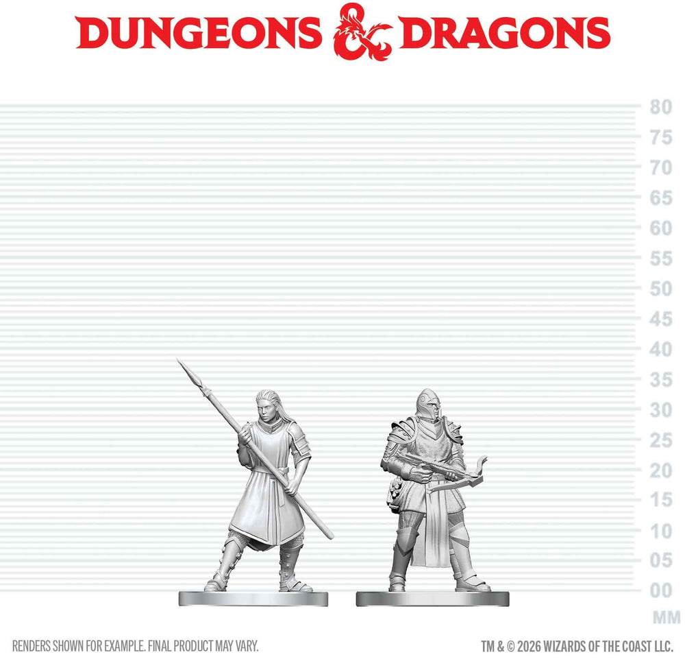 DND UNPAINTED MINIS WV29 TOWN GUARDS