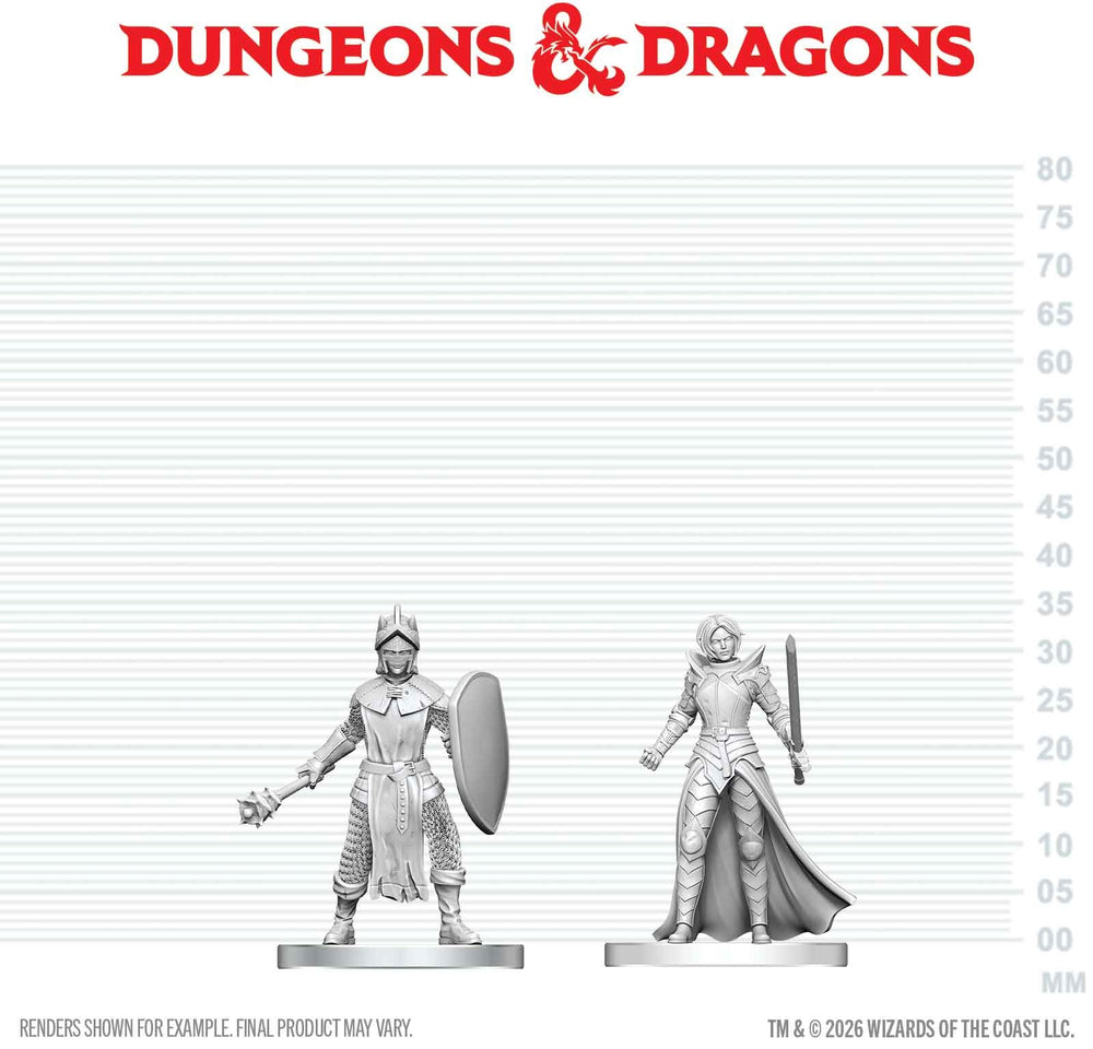 DND UNPAINTED MINIS WV29 BLACK GAUNTLET & ZHENTILAR PALADIN OF BANE
