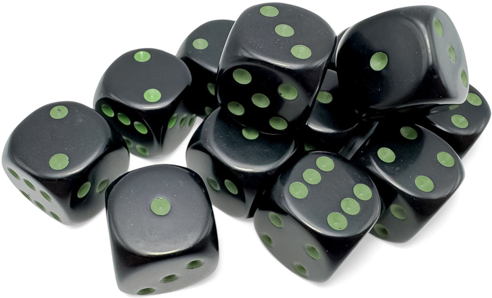 CHESSEX 16MM D6 DICE BLOCK (12 DICE) - OPAQUE