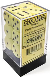 CHESSEX 16MM D6 DICE BLOCK (12 DICE) - OPAQUE
