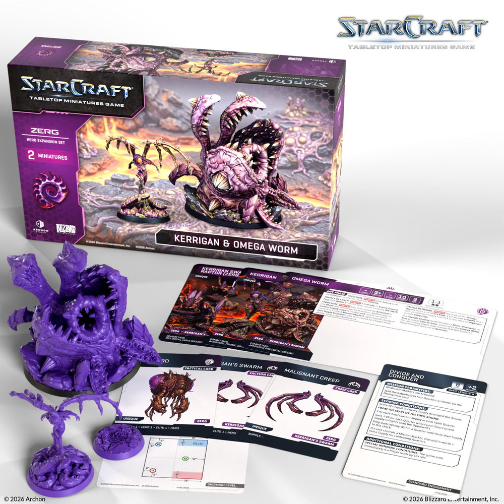 Starcraft: The Miniatures Game - Zerg - Kerrigan and Omega Worm