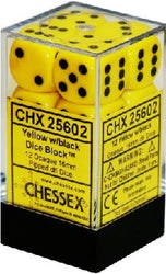 CHESSEX 16MM D6 DICE BLOCK (12 DICE) - OPAQUE