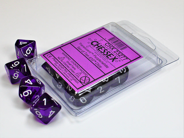 CHESSEX 10D10 *TRANSLUCENT*