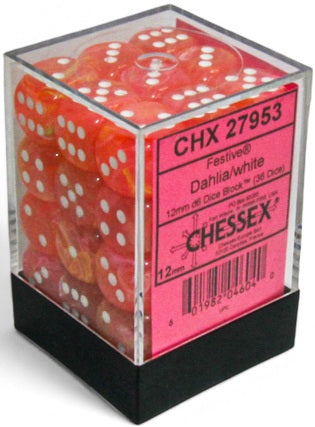 Chessex 12mm D6 Dice Block (36 Dice) *Festive*