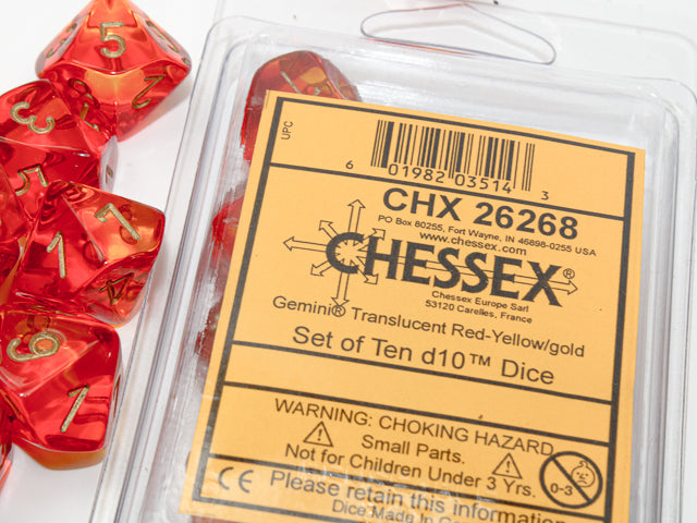 CHESSEX 10D10 *TRANSLUCENT*