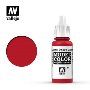 VALLEJO: MODEL COLOR CARMINE RED (17ML)