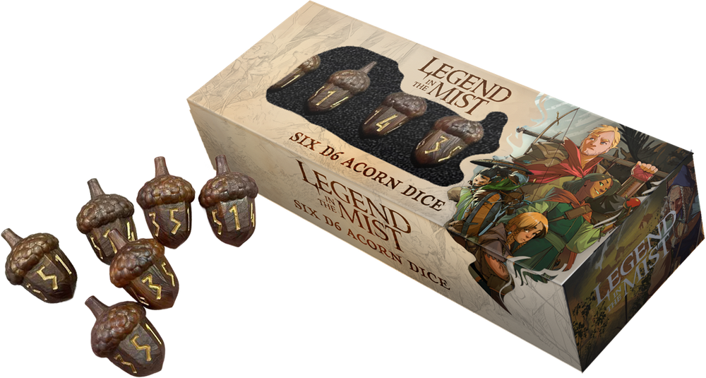 LEGEND IN THE MIST RESIN D6 ACORN DICE SET