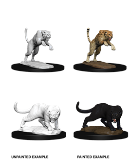 DND UNPAINTED MINIS WV6 PANTHER/LEOPARD