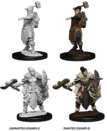 DND UNPAINTED MINIS WV9 FEMALE HALF-ORC BARBARIAN