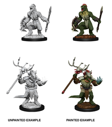 DND UNPAINTED MINIS WV12 LIZARDFOLK AND SHAMAN
