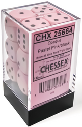 CHESSEX 16MM D6 DICE BLOCK (12 DICE) - OPAQUE