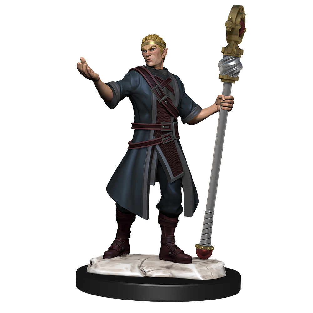 DND UNPAINTED MINIS WV14 HALF-ELF WIZARD MALE