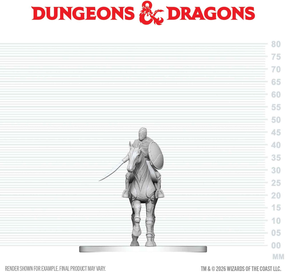 DND UNPAINTED MINIS WV29 NIMBLEWRIGHT STEED WITH RIDER
