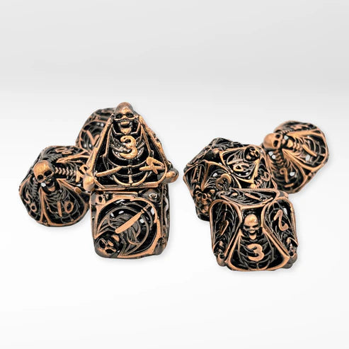 Nerd Gear The Necromancer's Coffin - 7pc Hollow Metal Dice Set