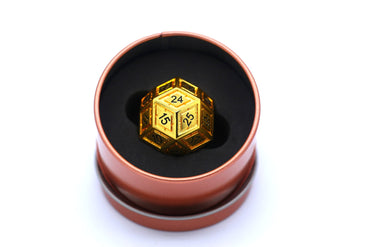 Titan's Fist Metal D30 Dice - Gold w/ Black