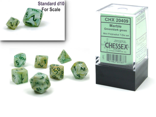 CHESSEX 7-DIE SET *Marble* MINI