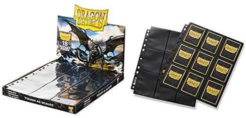 Dragon Shield 18 Pocket Side Loader Clear Black Backed Pages