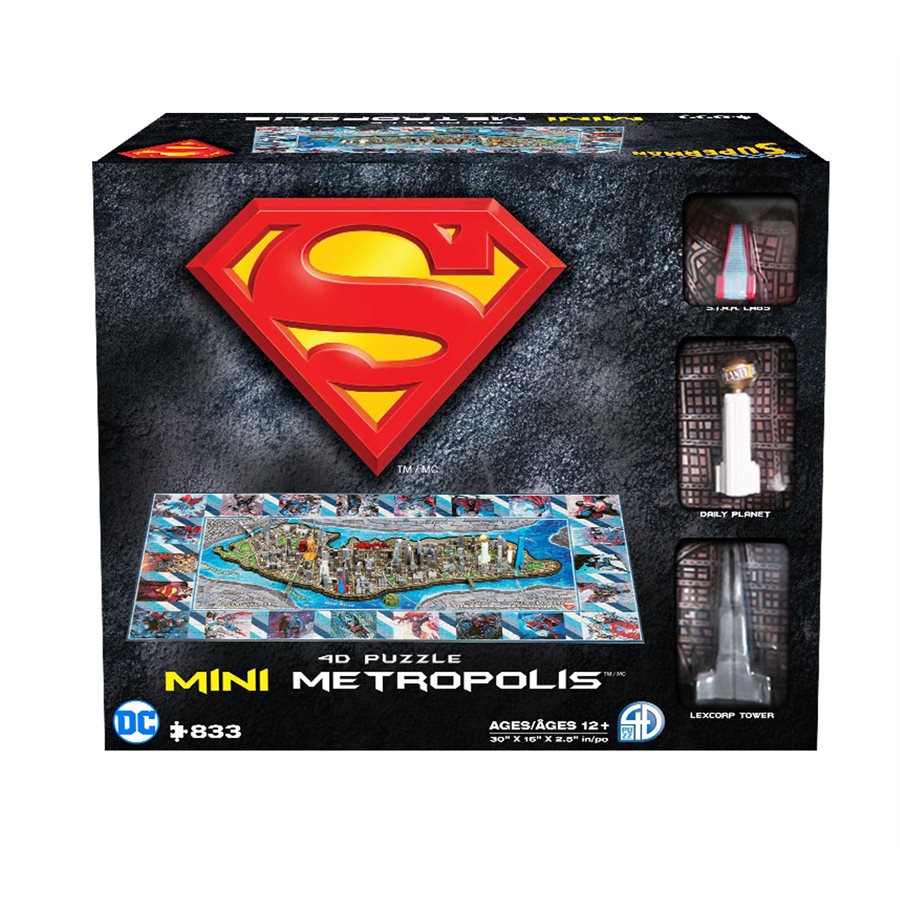 4D Puzzle: Superman Metropolis (833 Pieces)