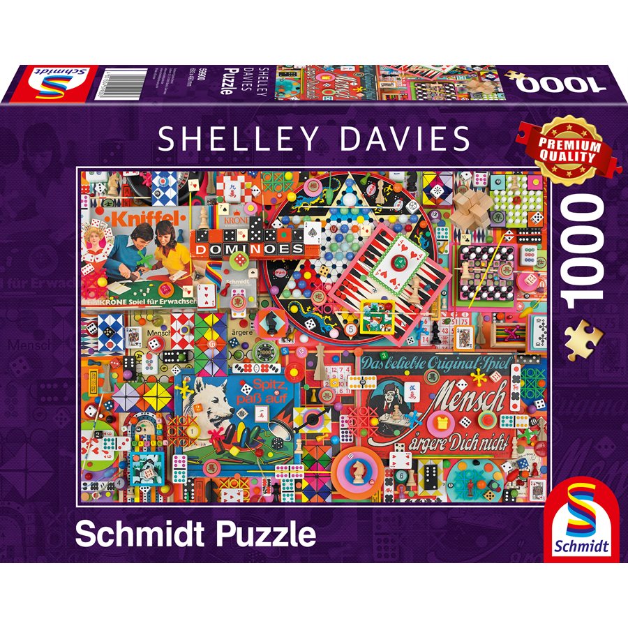 Puzzle: 1000: Shelley Davies: Vintage Board Games