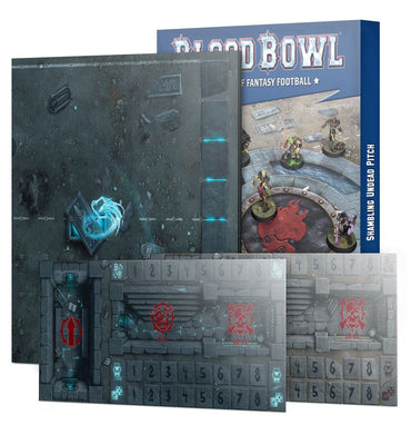 Bloodbowl: Shambling Undead Pitch Double-sided Blood Bowl Pitch and Dugouts