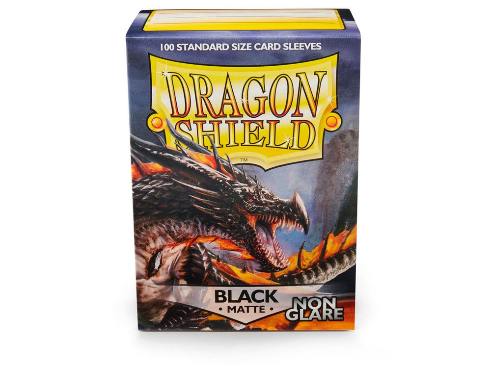 Dragon Shield Non-Glare Sleeve - Black ‘Amina’ 100ct