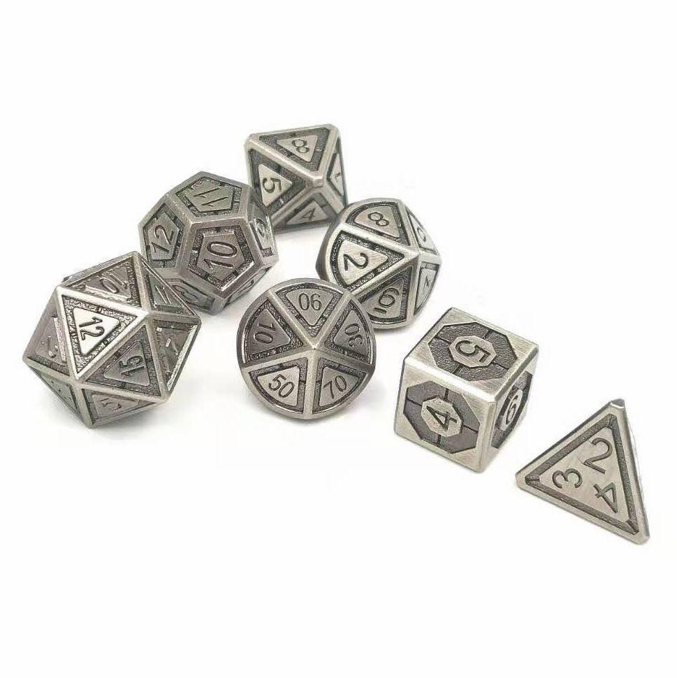 Steel with Dark Metal Inlay Leyline Solid Metal Dice