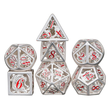 Hollow Metal Dragon Roleplaying Dice