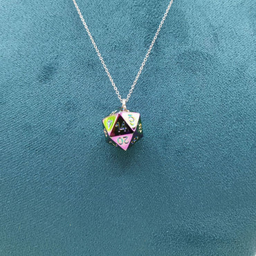 Prism Rainbow D20 Necklace with Chain