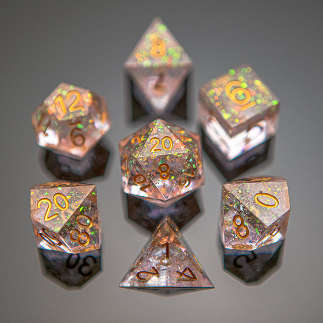 Captured Magic Resin Dice Pink